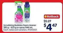 Walmart Scrubbing Bubbles foam cleaner offer