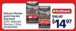 Walmart Nature's Recipe Grain Free Dry Dog Food offer