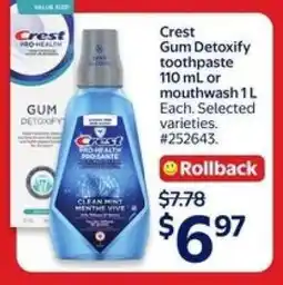 Walmart Crest GUM Detoxify offer