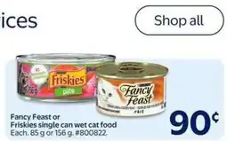 Walmart Fancy Feast or Friskies single can wet cat food offer