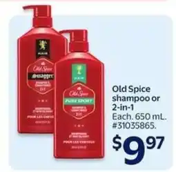 Walmart Old Spice shampoo or 2-in-1 offer