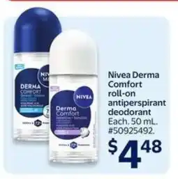 Walmart Nivea Derma Comfort roll-on antiperspirant deodorant offer