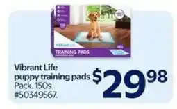 Walmart Vibrant Life puppy training pads offer