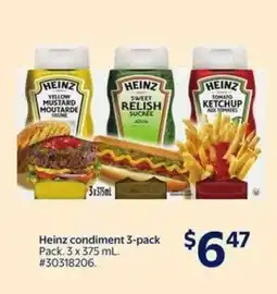 Walmart Heinz Condiment 3-Pack offer