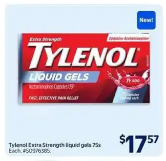 Walmart Tylenol Extra Strength Liquid Gels offer