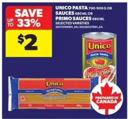 Real Canadian Superstore Unico Pasta or Sauces offer