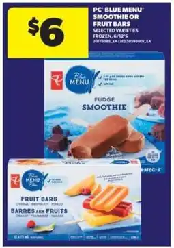 Real Canadian Superstore PC Blue Menu Smoothie or Fruit Bars offer