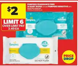 Real Canadian Superstore Pampers Fragrance Free 1x Baby Wipes or Pampers Sensitive offer