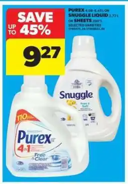 Real Canadian Superstore Purex or Snuggle Liquid offer