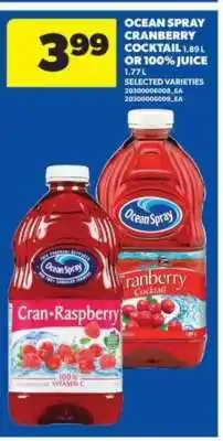 Real Canadian Superstore OCEAN SPRAY CRANBERRY COCKTAIL offer