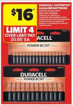Real Canadian Superstore Duracell Coppertop Alkaline Batteries offer
