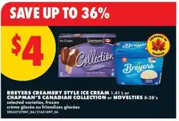 No Frills Breyers Creamery Style Ice Cream offer