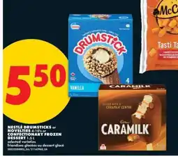 No Frills NESTLÉ DRUMSTICKS or NOVELTIES 4-10'S or CONFECTIONARY FROZEN DESSERT 1.5 L offer