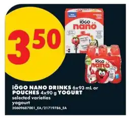 No Frills iÖGO NANO DRINKS or POUCHES offer