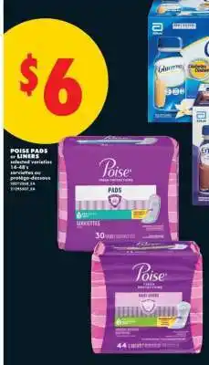 No Frills POISE Pads or Liners offer
