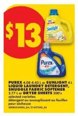 No Frills PUREX or SUNLIGHT or SNUGGLE offer
