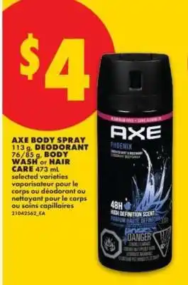 No Frills AXE Body Spray offer