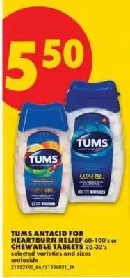 No Frills TUMS Antacid offer