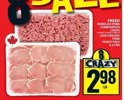 Food Basics Fresh Boneless Pork Combination Chops or Lean Ground Pork offer