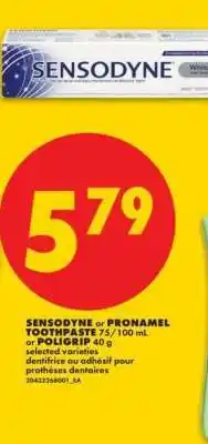 No Frills Sensodyne or Pronamel Toothpaste offer