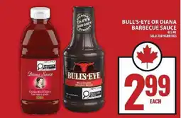 Food Basics Bull's-Eye or Diana Barbecue Sauce offer