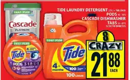 Food Basics Tide Laundry Detergent, Pods, Cascade Dishwasher Tabs offer