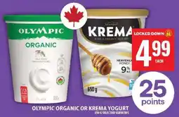 Food Basics Olympic Organic or Krema Yogurt offer