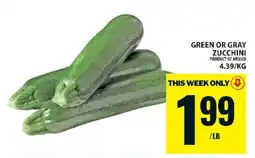 Food Basics Green or Gray Zucchini offer