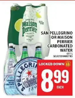 Food Basics San Pellegrino or Maison Perrier Carbonated Water offer