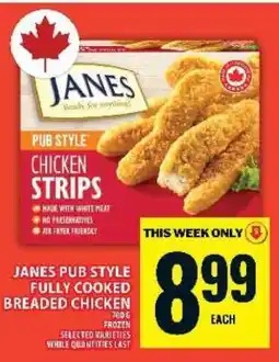 Food Basics JANES Pub Style Fully Cooked Breaded Chicken offer