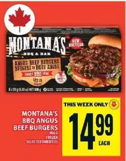 Food Basics MONTANA’S BBQ ANGUS BEEF BURGERS offer