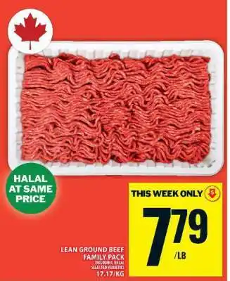 Food Basics Lean Ground Beef Family Pack offer