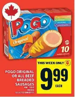 Food Basics POGO Original or All Beef Breaded Sausages offer