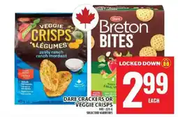 Food Basics Dare crackers or Veggie Crisps offer