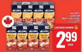 Food Basics ALLEN'S Juice or Fruit Cocktail offer