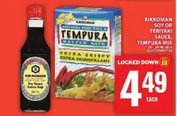 Food Basics Kikkoman Soy or Teriyaki Sauce, Tempura Mix offer
