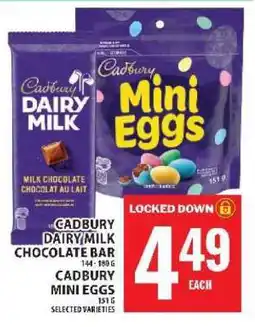 Food Basics Cadbury Dairy Milk Chocolate Bar & Cadbury Mini Eggs offer