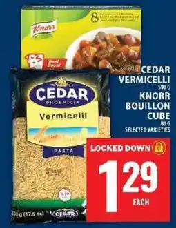 Food Basics Cedar Vermicelli / Knorr Bouillon Cube offer
