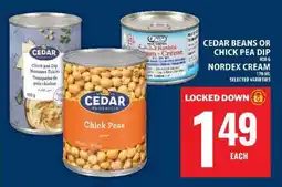 Food Basics Cedar Beans or Chick Pea Dip / Nordex Cream offer