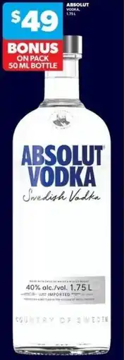 Real Canadian Liquorstore Absolut vodka offer