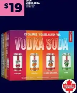 Real Canadian Liquorstore Deca vodka soda offer