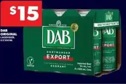 Real Canadian Liquorstore Dab original lager beer, 6x500 ml offer