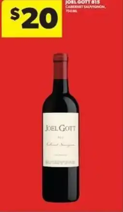 Real Canadian Liquorstore Joel gott 815 cabernet sauvignon, 750ml offer
