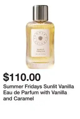 Sephora Summer Fridays Sunlit Vanilla Eau de Parfum with Vanilla and Caramel offer