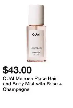 Sephora OUAI Melrose Place Hair and Body Mist with Rose + Champagne offer