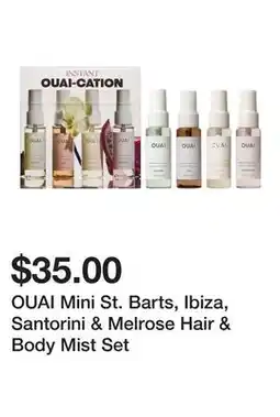 Sephora OUAI Mini St. Barts, Ibiza, Santorini & Melrose Hair & Body Mist Set offer