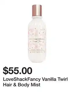 Sephora LoveShackFancy Vanilla Twirl Hair & Body Mist offer