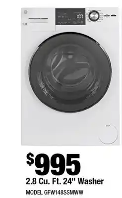 Home Depot 2.8 cu. ft. 24 washer offer