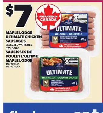 Independent City Market MAPLE LODGE ULTIMATE CHICKEN SAUSAGES offer
