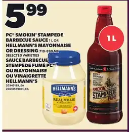Independent City Market PC SMOKIN' STAMPEDE BARBECUE SAUCE 1L OR HELLMANN'S MAYONNAISE OR DRESSING offer